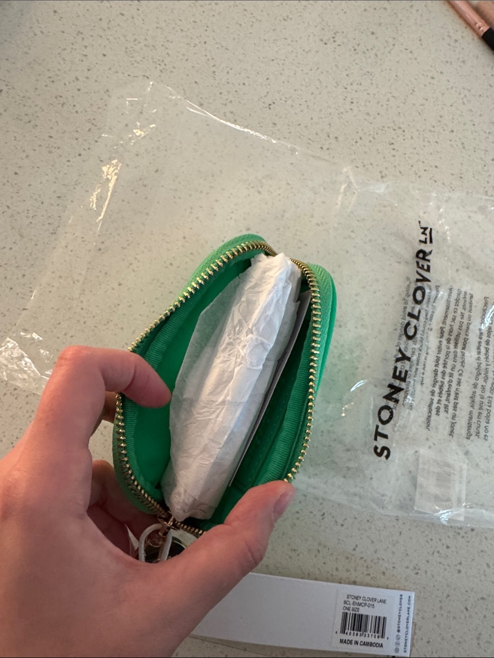 Stoney Clover Lane Micro Pouch with Bagel Patch - Picture 2 of 2